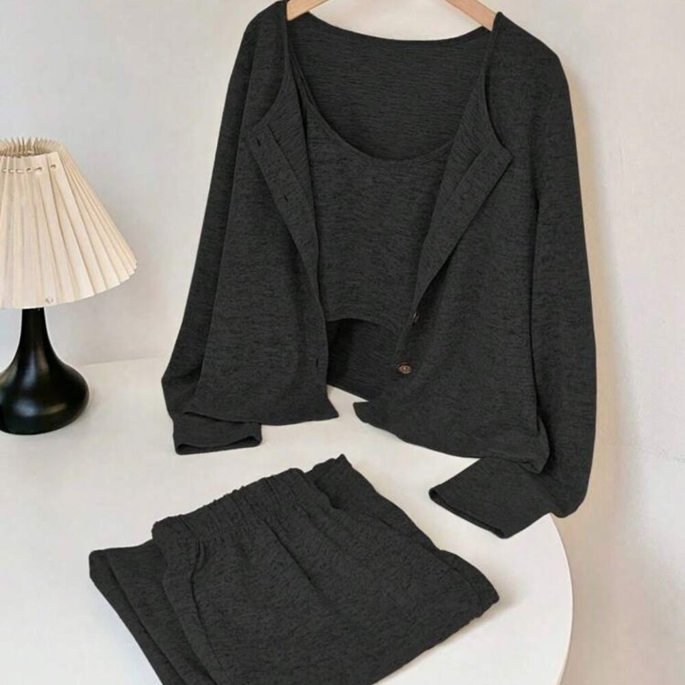 NWT Cozy 3-Piece Loungewear Set | Casual Elegance Meets Everyday Comfort - Picture 4 of 16